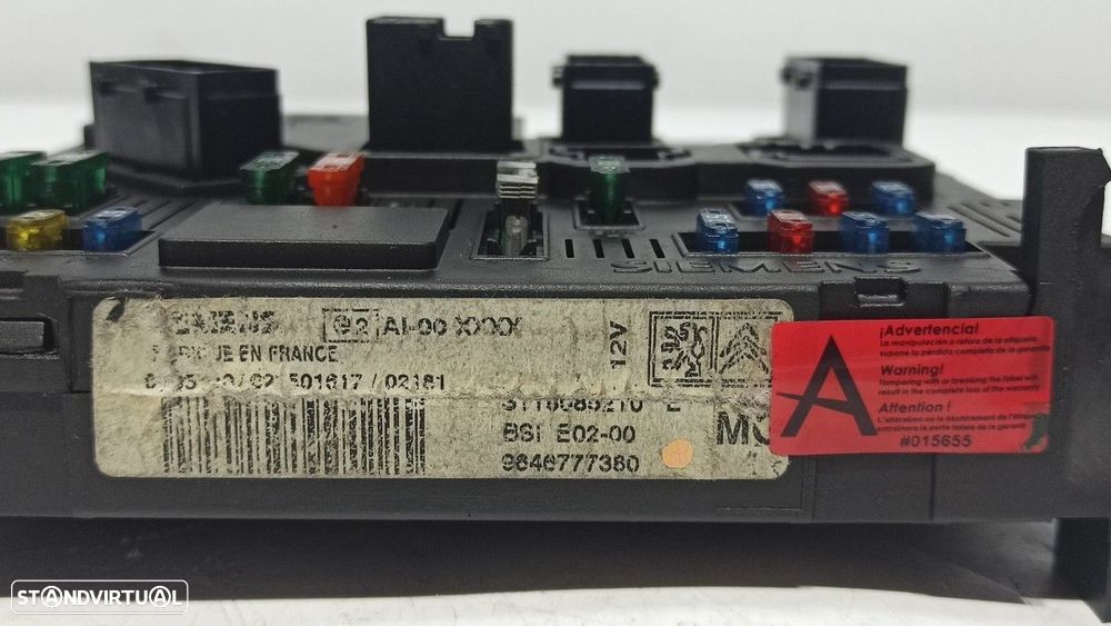 CAIXA DE RELÉS/ FUSÍVEIS PEUGEOT 206 BERLINA XR - 2