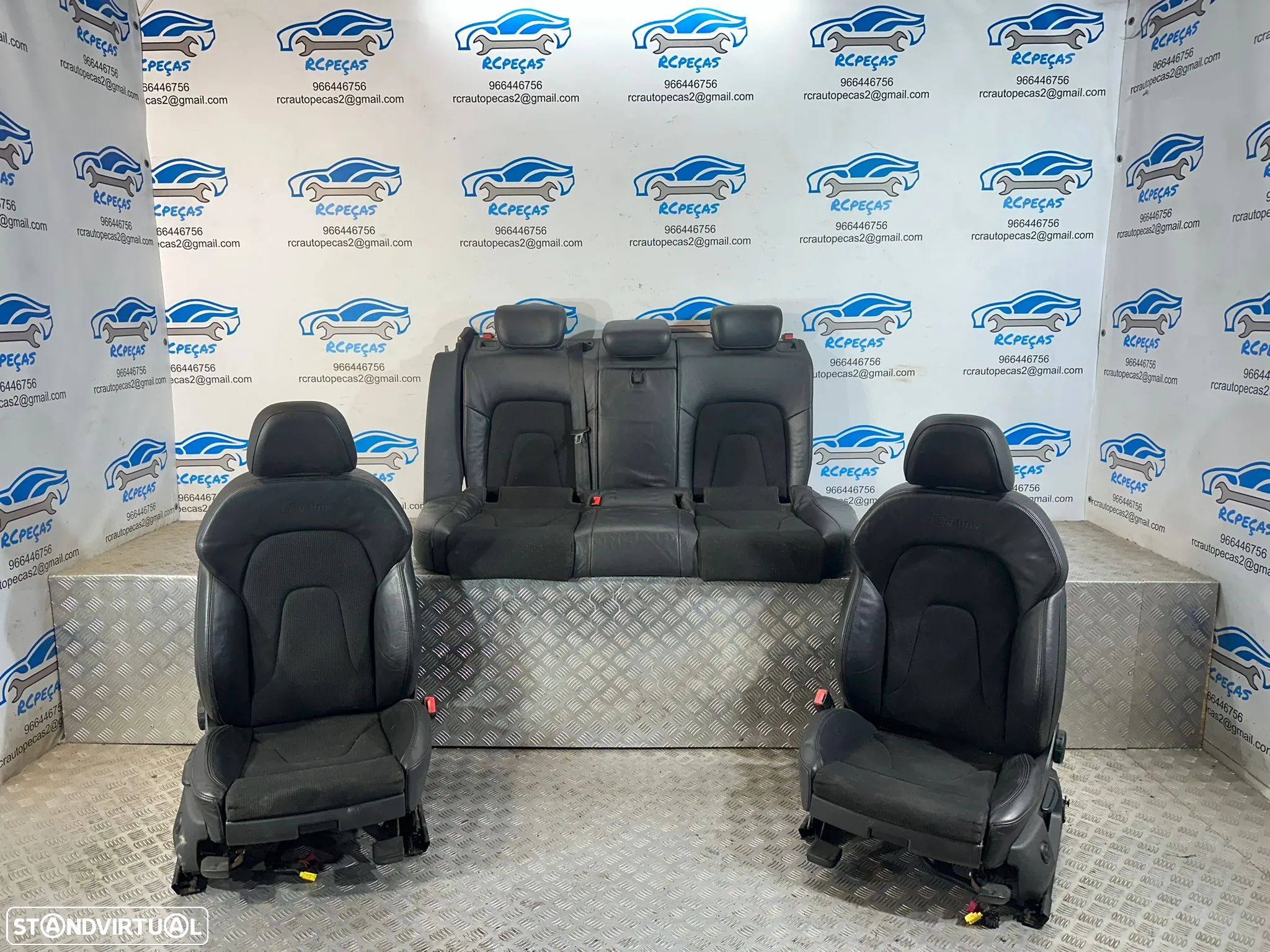 .Conjunto Bancos Pele Tecido S-Line Audi A4 B8 Avant 2007 - 2017 - 1