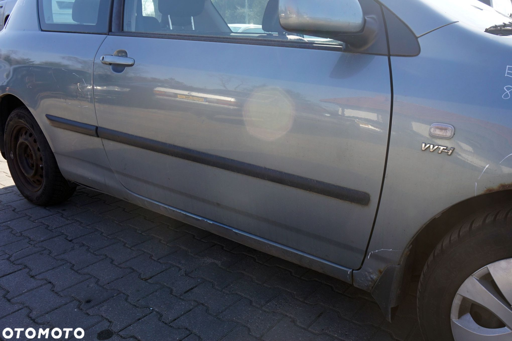 DRZWI PRZEDNIE PRAWE COROLLA E12 3D HB 8Q3  SREBRNY TOYOTA 2001-2004 - 4