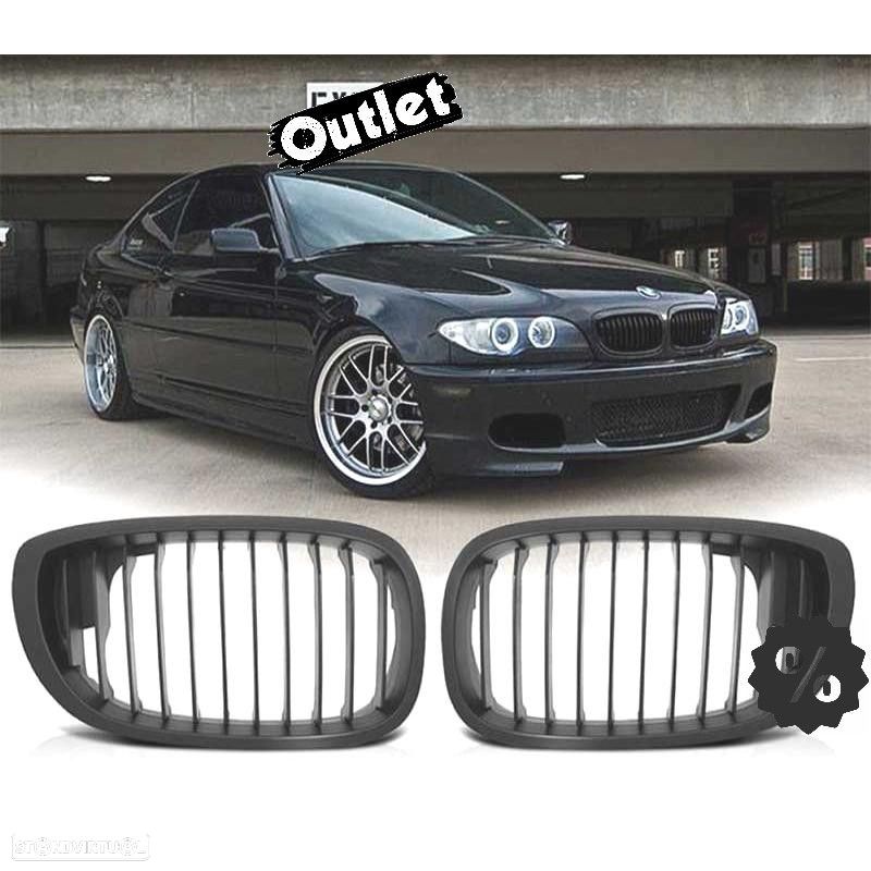 C020087C1 GRELHAS PARA BMW E46 03-06 COUPÉ CABRIO PRETO MATE - 1