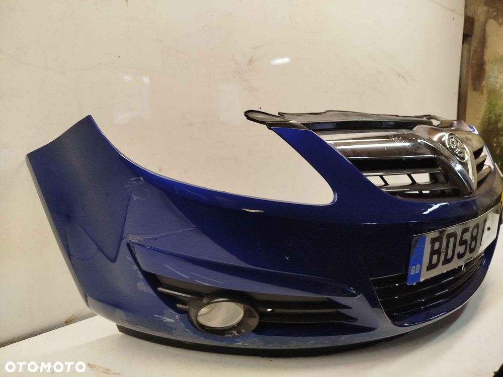 + ZDERZAK PRZÓD PRZEDNI OPEL CORSA D Z21B GRANAT GRANATOWY HALOGENY - 2
