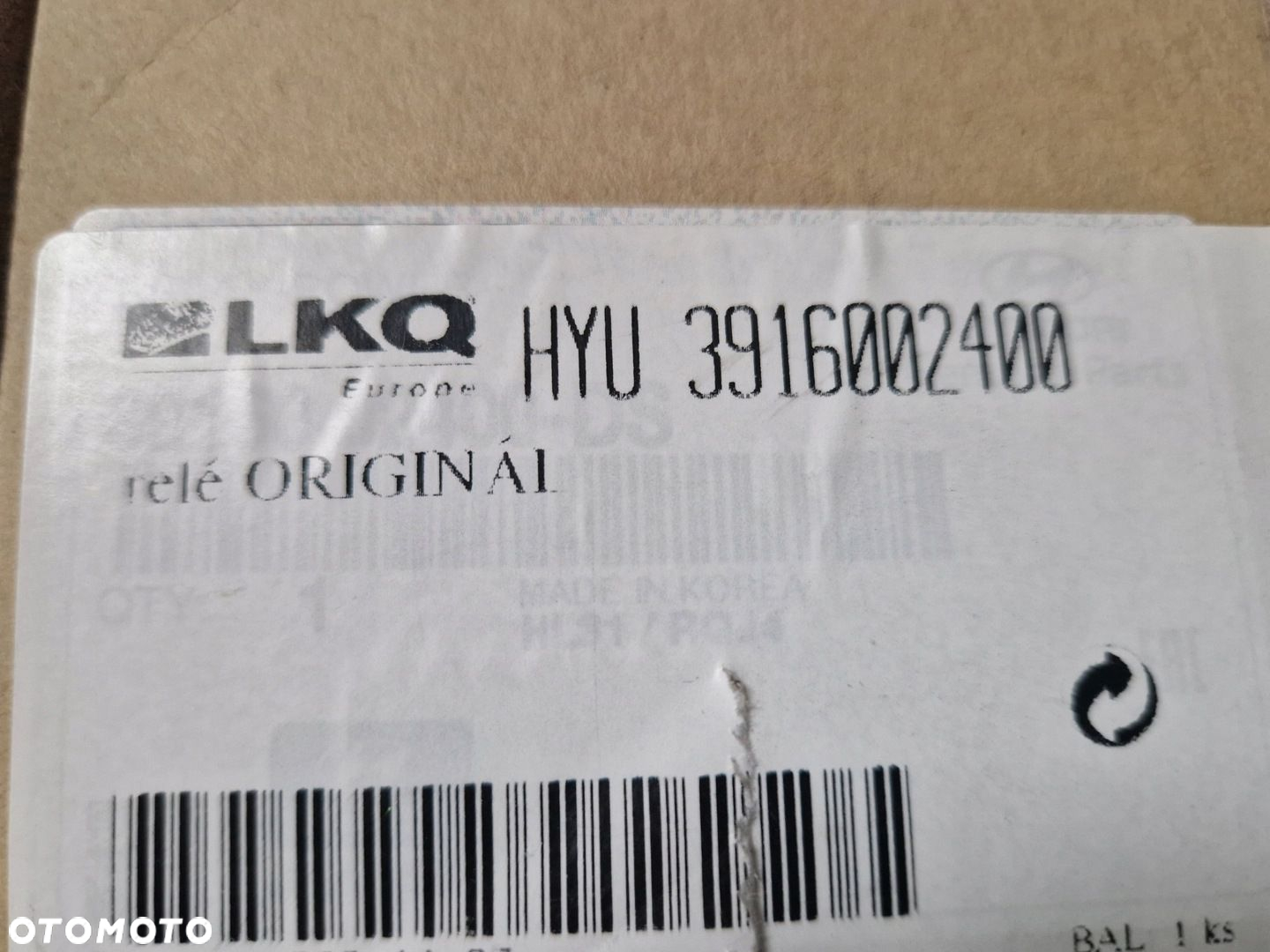 Kia Hyundai Przekaźnik mocy 39160 02400 NOWY ORYGINAŁ - 3