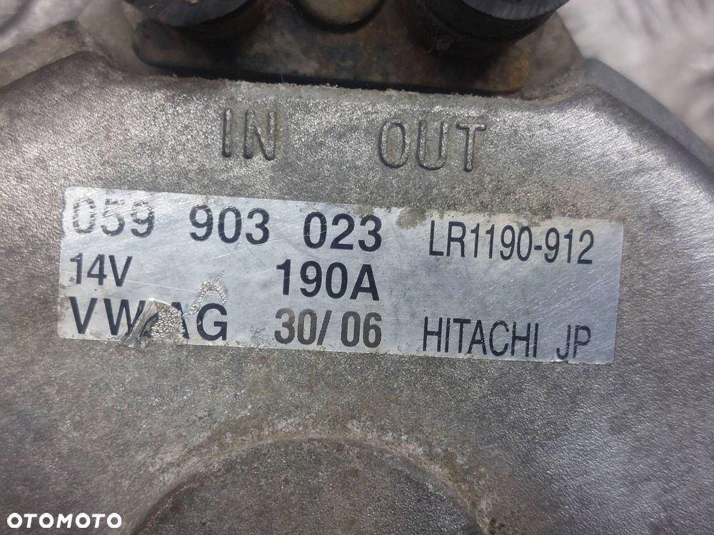 ALTERNATOR VOLKSWAGEN TOUAREG I 3.0 TDI 059903023 ID: 238179 - 5