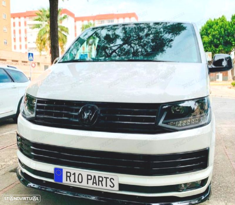 CONJUNTO DE FARÓIS VOLKSWAGEN VW T6 15-19 COM DRL PRETOS COM PISCAS LED - 4