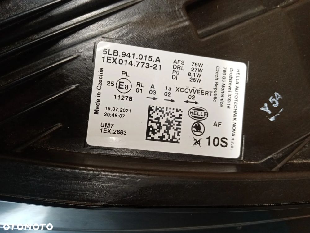 Lampa lewy przód przednia lewa Full Led Skoda ENYAQ 5LB941015A 992941572AD - 10