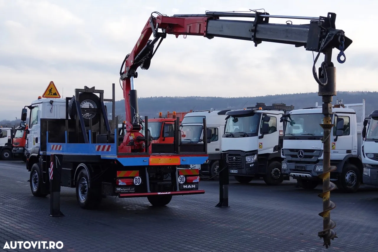 MAN TGM 13.290 / 4x4 / HDS HC 190 + GAMURIȚĂ 2 m / FORMAȚIE RICH / EURO 6 / MANUAL / AN 2019 - 2