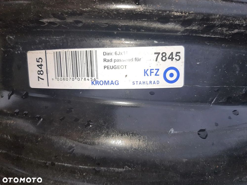 . 207 felga stalowa 16" Peugeot - 2