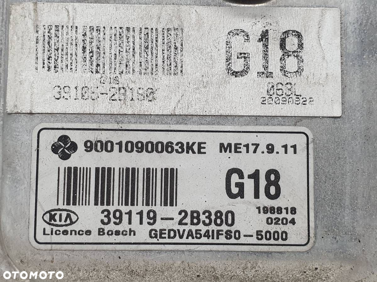 KOMPUTER STEROWNIK SILNIKA 1.4 CVVT 90 KIA PRO CEED I 39119-2B380 - 2
