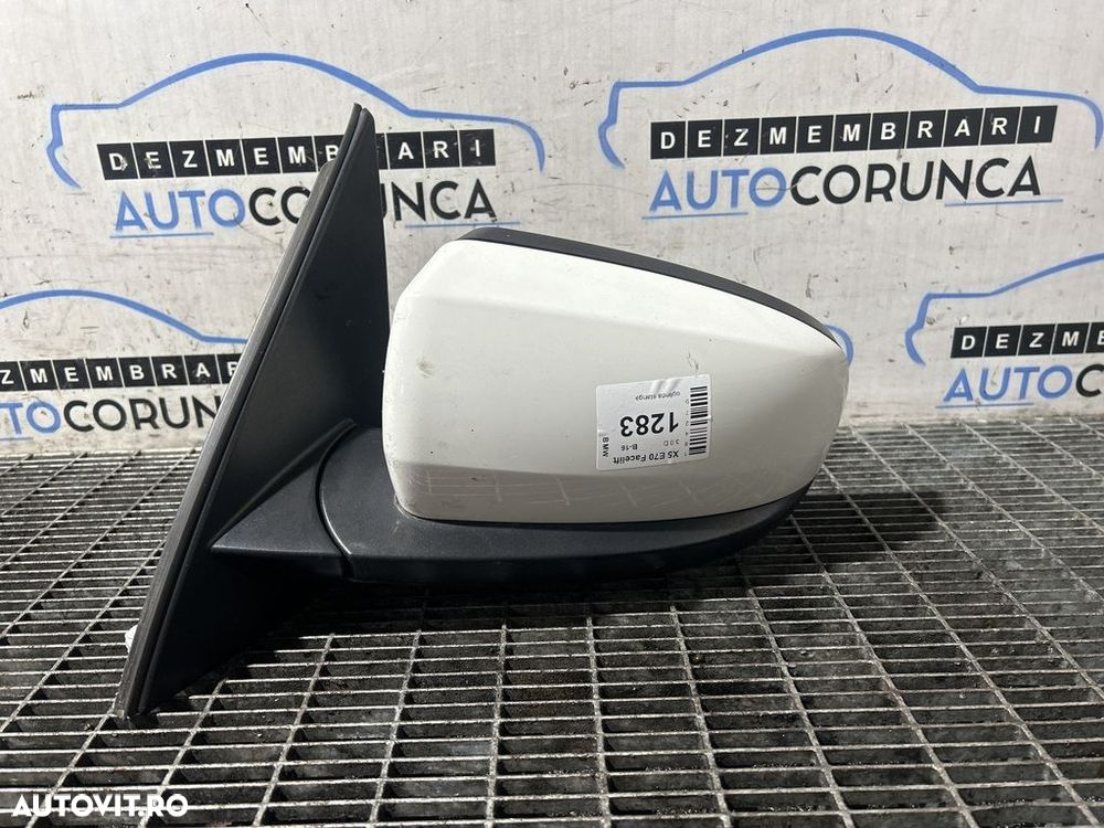 Oglinda stanga BMW X5 E70 Facelift 2010 - 2013 4 Usi ALB (1283) Rabatabile Rabatabil - 1