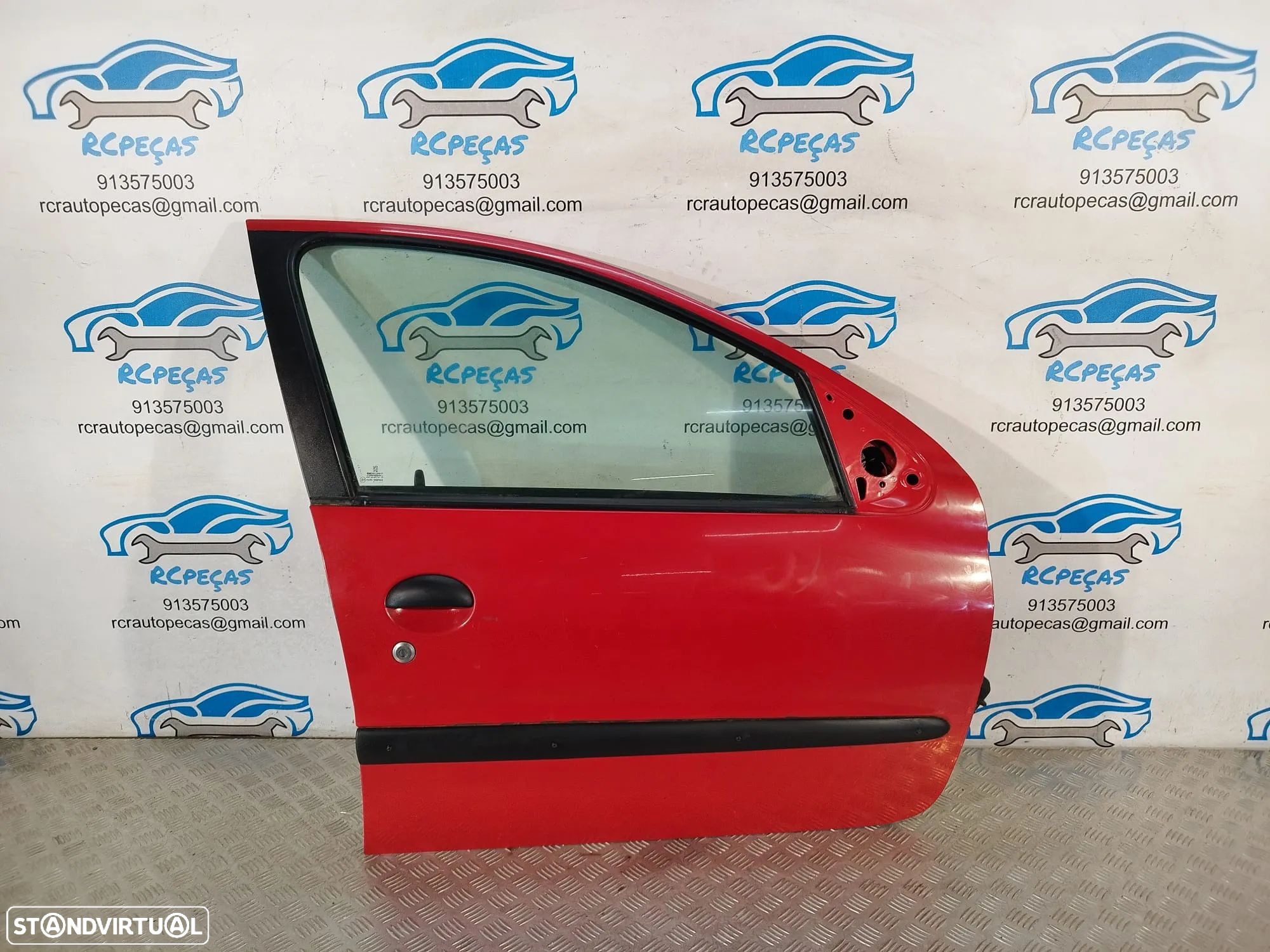 PORTA FRENTE FRONTAL DIREITA PEUGEOT 206 2AC 9004K5 FECHO ELEVADOR MOTOR PUXADOR VIDRO - 1