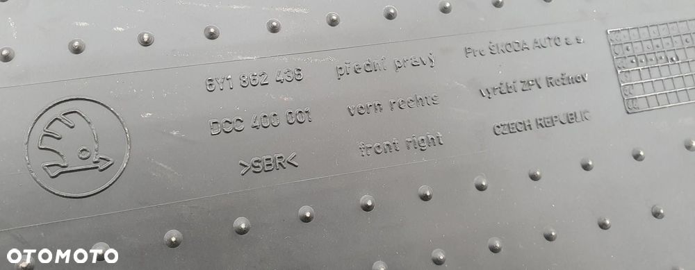 DYWANIKI CHODNICZKI GUMOWE SKODA FABIA I 6Y1862435 6Y0862451 4SZT - 6