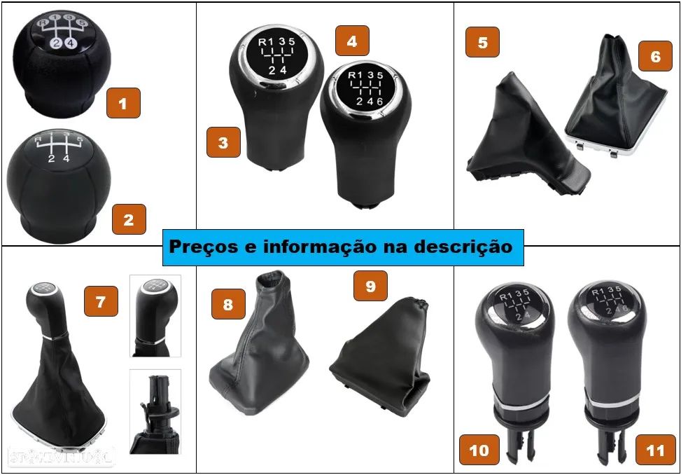Manete Moca mudanças e foles Opel vários modelos - 1