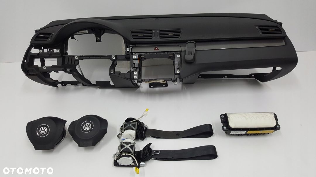 VW PASSAT B6 CC DESKA ROZDZIELCZA KONSOLA KOKPIT PULPIT PODUSZKI AIRBAG AIR BAG PASY KIT SET - 1