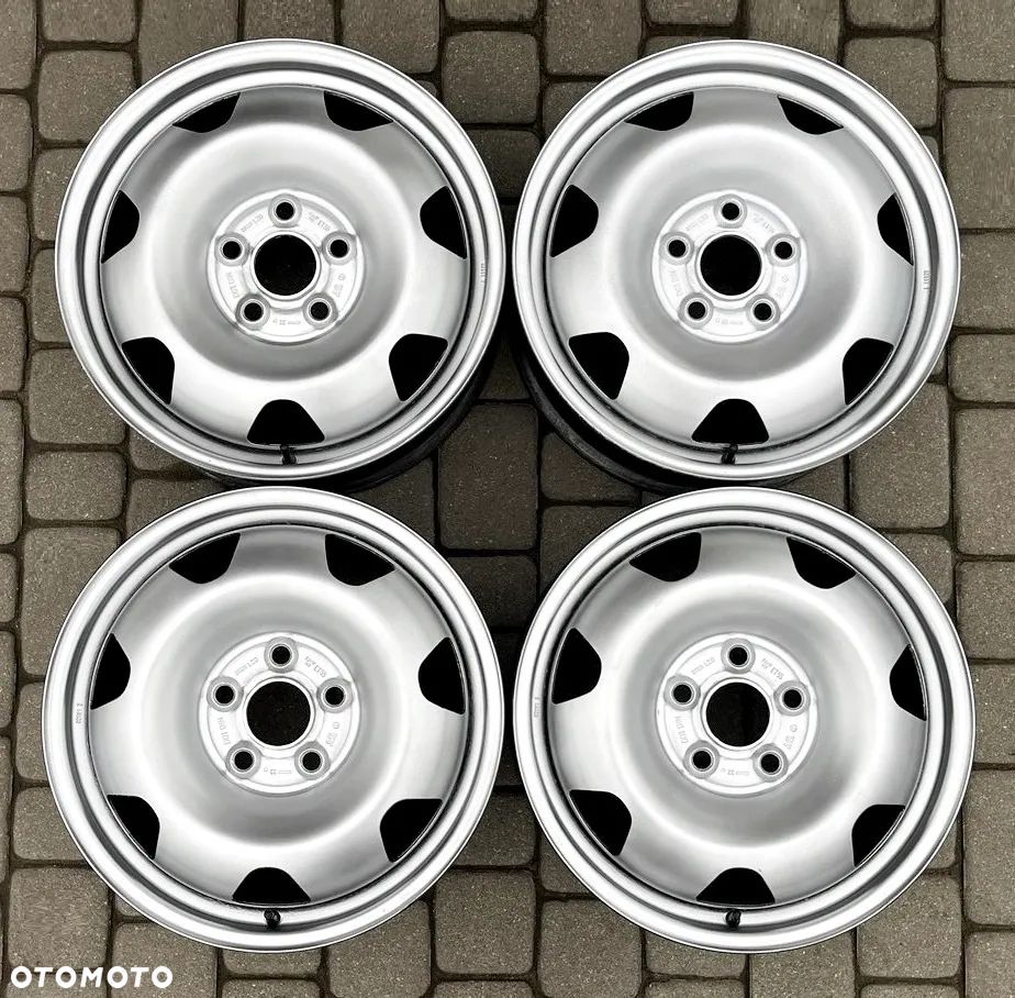 FELGI STALOWE 17 SREBRNE FELGA VW T5 LIFT T6 CARAVELLE DOKA MULTIVAN TRANSPORTER AMAROK 5x120 ET55 7Jx17H2 R17 7E0601027B - 1
