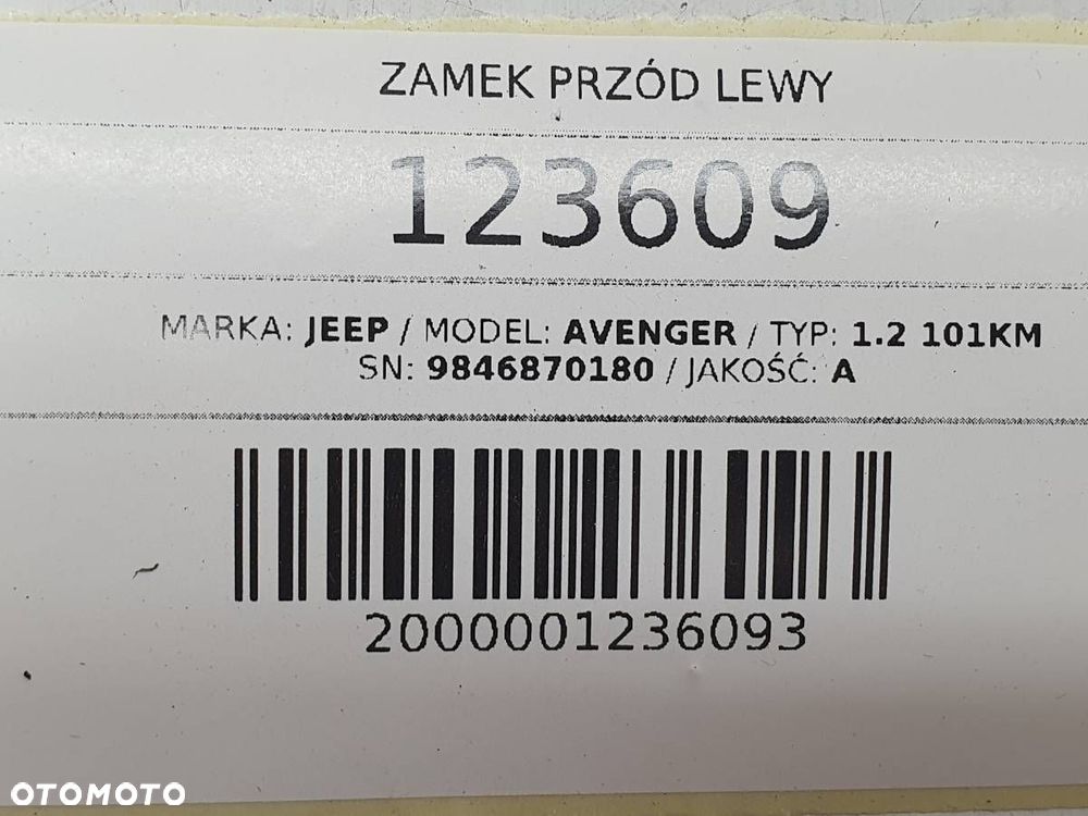 ZAMEK PRZÓD LEWY DRZWI KIEROWCY 9846870180 JEEP AVENGER EU 2024 - 9