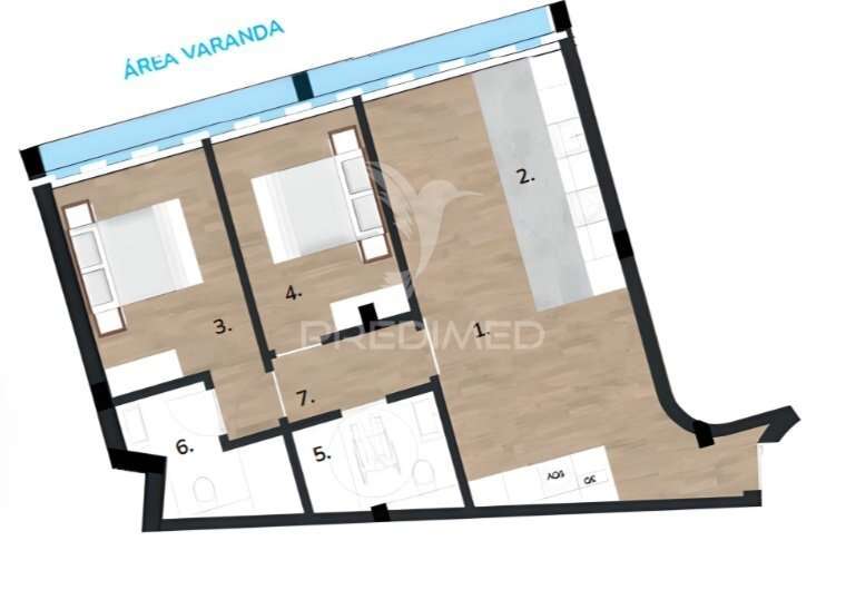 Apartamento T2 com varanda em Sines - Grande imagem: 2/13