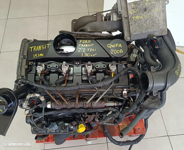 Motor Ford Transit 2.2TDCI 130cv QWFA - caixa 5 velocidades 6C1R-7002-NC centralina 8C11-12A650-CE - 4HV 4HU 4HH