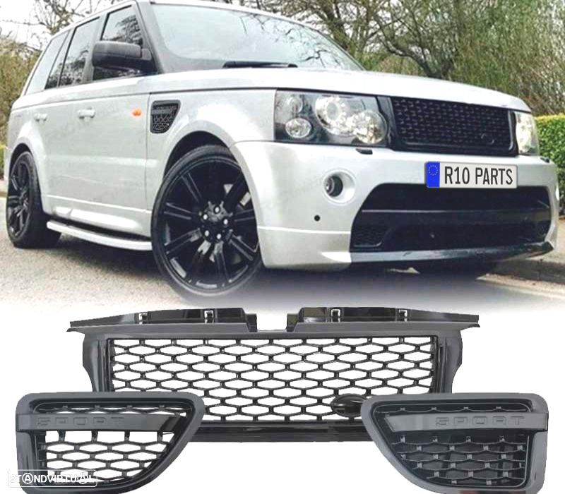 GRELHA FRONTAL + LATERAL BLACK EDITION RANGE ROVER SPORT 06-09 - 1
