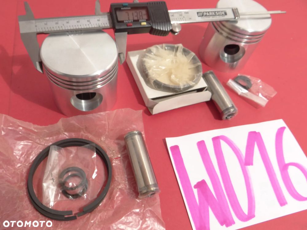 HARLEY WLA WL WLC FLADHEAD 45'TŁOKI PIERŚCIENIE SWORZNIE ZABEZPIECZENIA+0.90. 0.80 = ŚREDNICA TŁOKA 71.35 mm W016 - 5