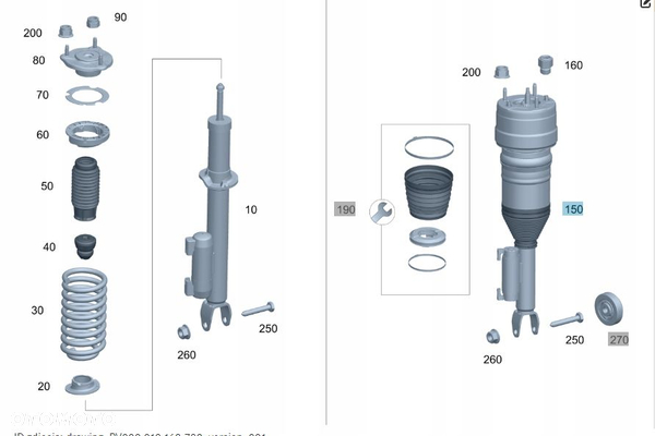 KOLUMNA ZAWIESZENIA PP MERCEDES E 63 W213