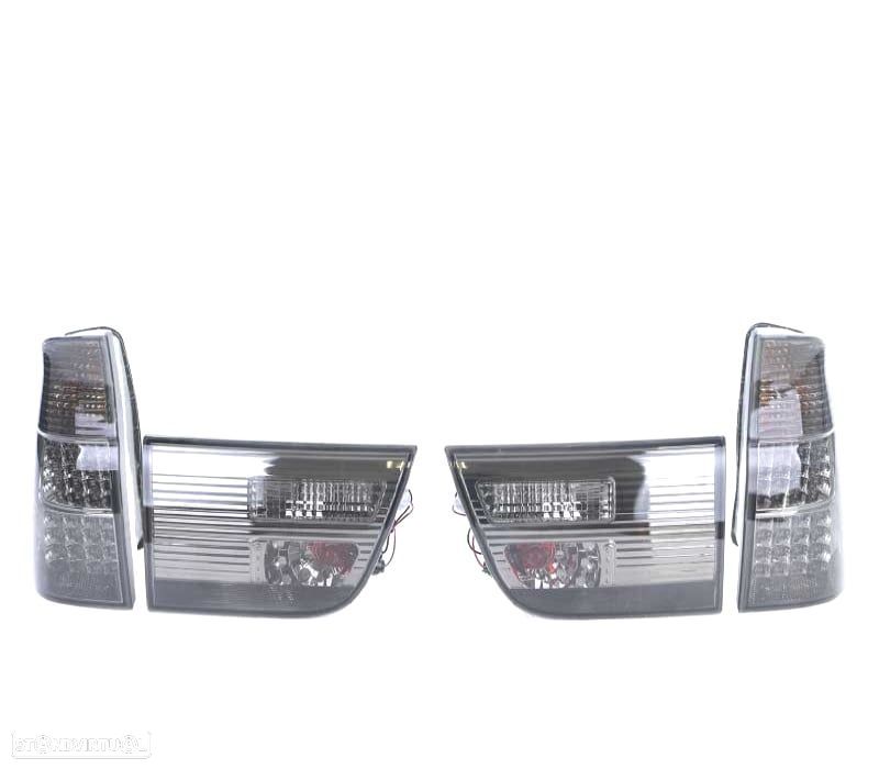 FAROLINS TRASEIROS LED BMW X5 99-03 CROMADO ESCURECIDOS - 4