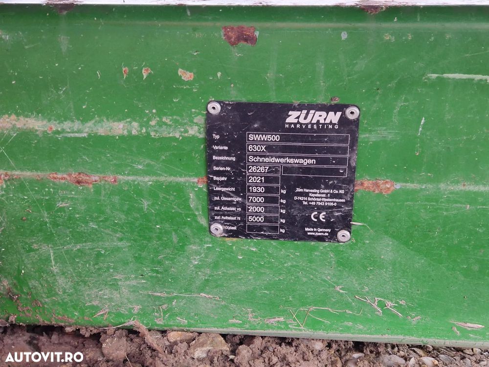 John Deere 630X HEADER PAIOASE si CARUCIOR TRANSPORT  ZURN SWW500-630X - 30