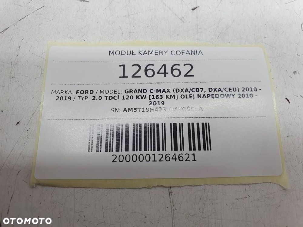 MODUŁ STEROWNIK KAMERY COFANIA FORD GRAND C-MAX MK2 AM5T-19H423-AE - 5