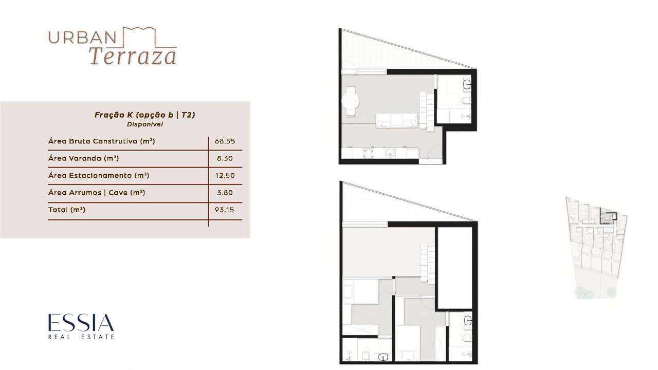 Apartamento T2 com Mezanino e Varanda no Urban Terraza - Grande imagem: 2/10