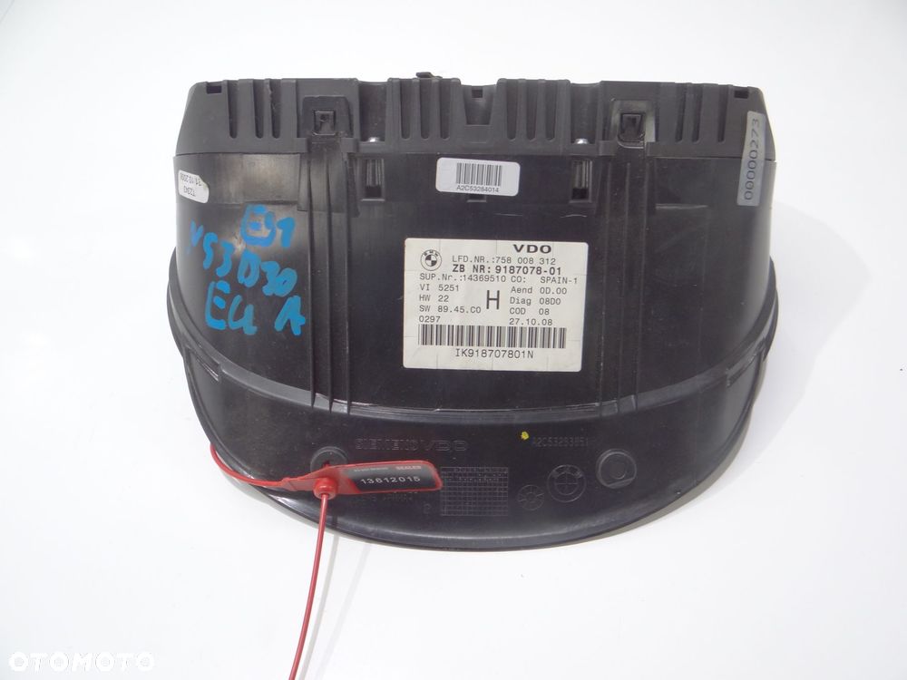 LICZNIK ZEGARY BMW E90 E91 BENZYNA N53 3.0i EUOPA 9187078 - 9