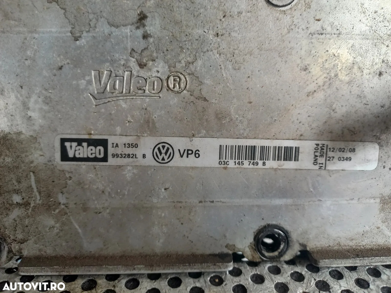 Radiator Intercooler Vw Golf 5 6 Jetta Touran Caddy Audi Skoda Seat 1.4 TSI Motor CAX Cod 03CB - 6