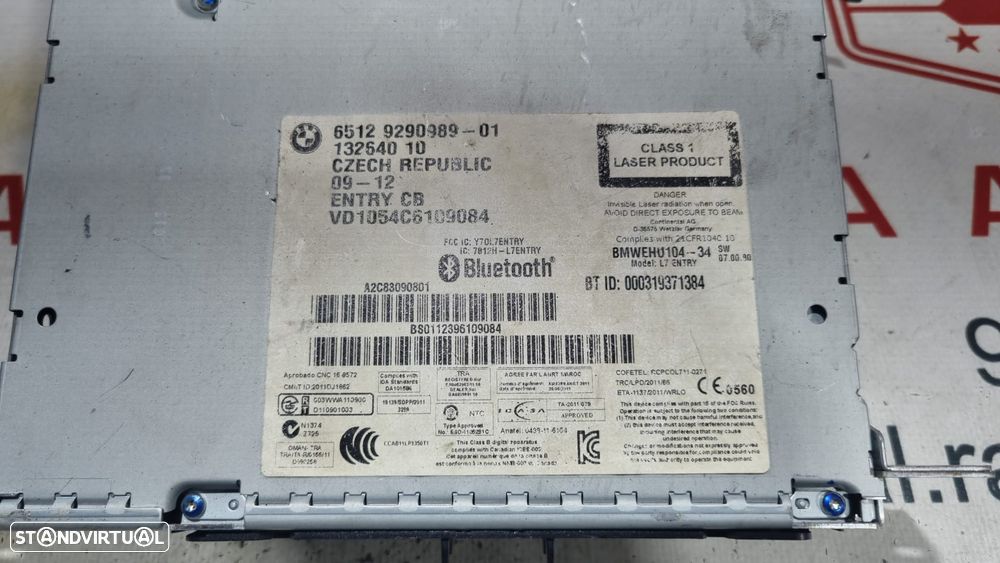 Auto Rádio BMW Série 1 F20 6512929098901 Original - 3