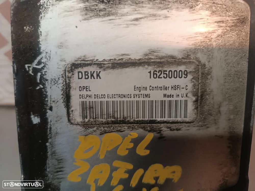UNIDADE / CENTRALINA DO MOTOR OPEL ZAFIRA 1.6 16V 16250009 - 3