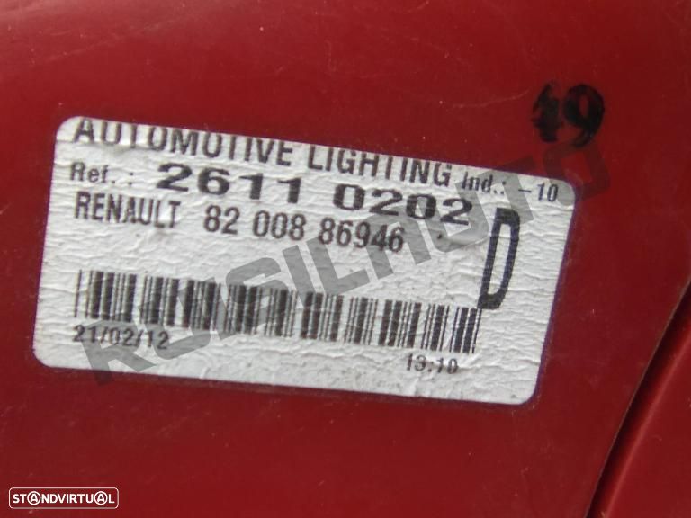 Farolim Trás Painel Direito 82008_86946 Renault Clio Iii [2005_ - 4