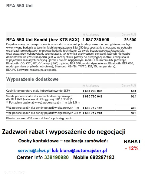 BEA 550 UNI Kombi 1687230506 zestaw pakiet - 8