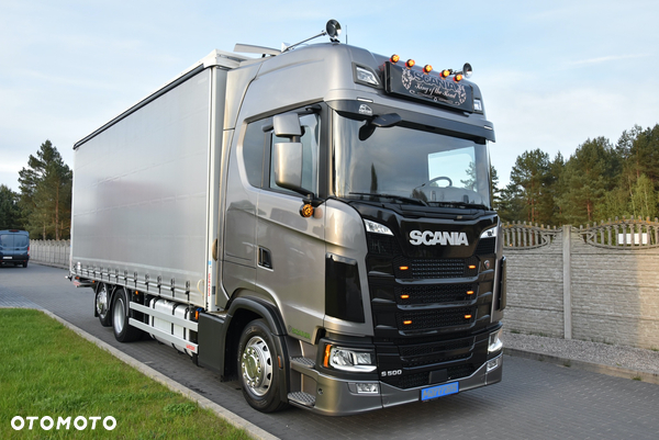 Scania S 500  / RETARDER / PEŁNY ADR / FIRANA 7.75M + WINDA / 6X2 / CAŁA NA PODUSZKACH / AUTOMAT / KLIMA POSTOJOWA / SKÓRY / KING OF THE ROAD / FULL SERWIS ASO SCANIA/