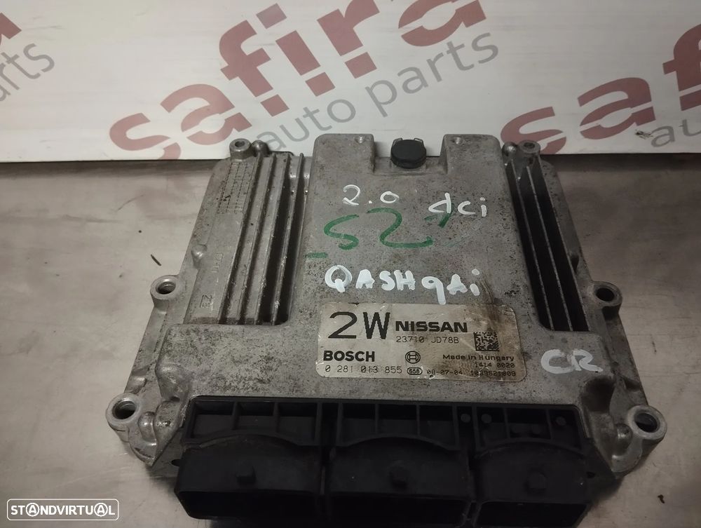 UNIDADE / CENTRALINA DO MOTOR NISSAN QASHQAI 2.0DCI 23710-JD788 0281013855 - 2