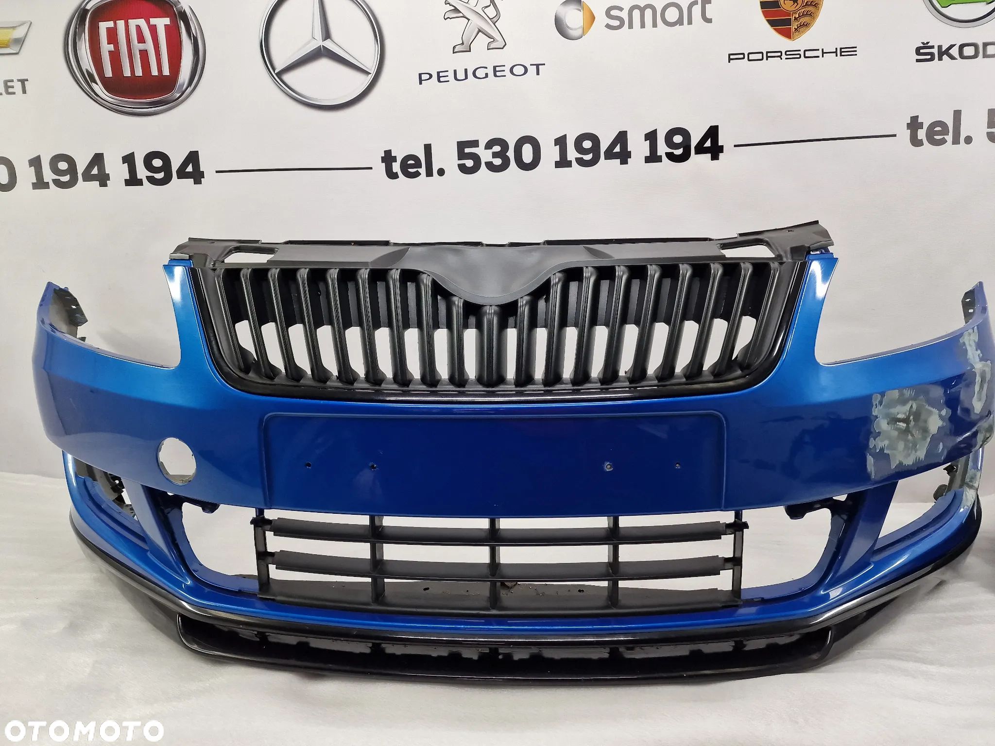SKODA FABIA II LIFT MONTE CARLO MONTECARLO 09- ZDERZAK PRZEDNI PRZÓD + GRILL + KRATKA ŚRODKOWA + DOKŁADKA / SPOJLER NZ1352 - 1