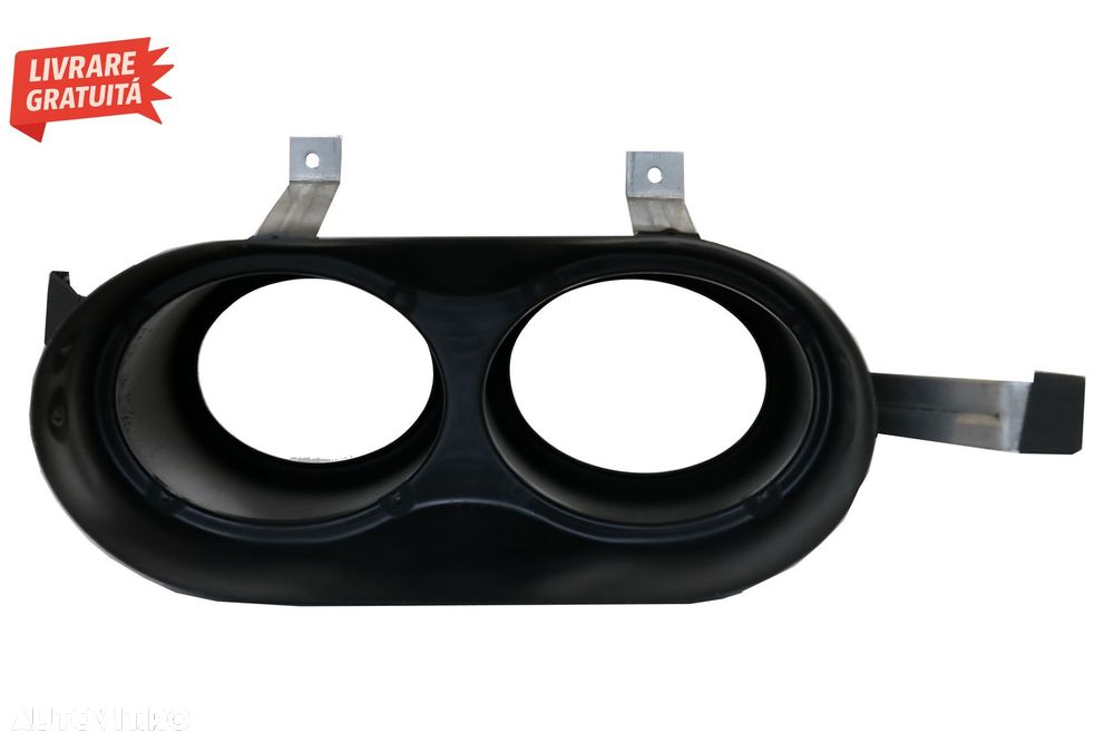 Difuzor Bara Spate Evacuare Dubla Audi Q5 SUV FY S-Line (2018-2020) Evacuari Crom- livrare gratuita - 11