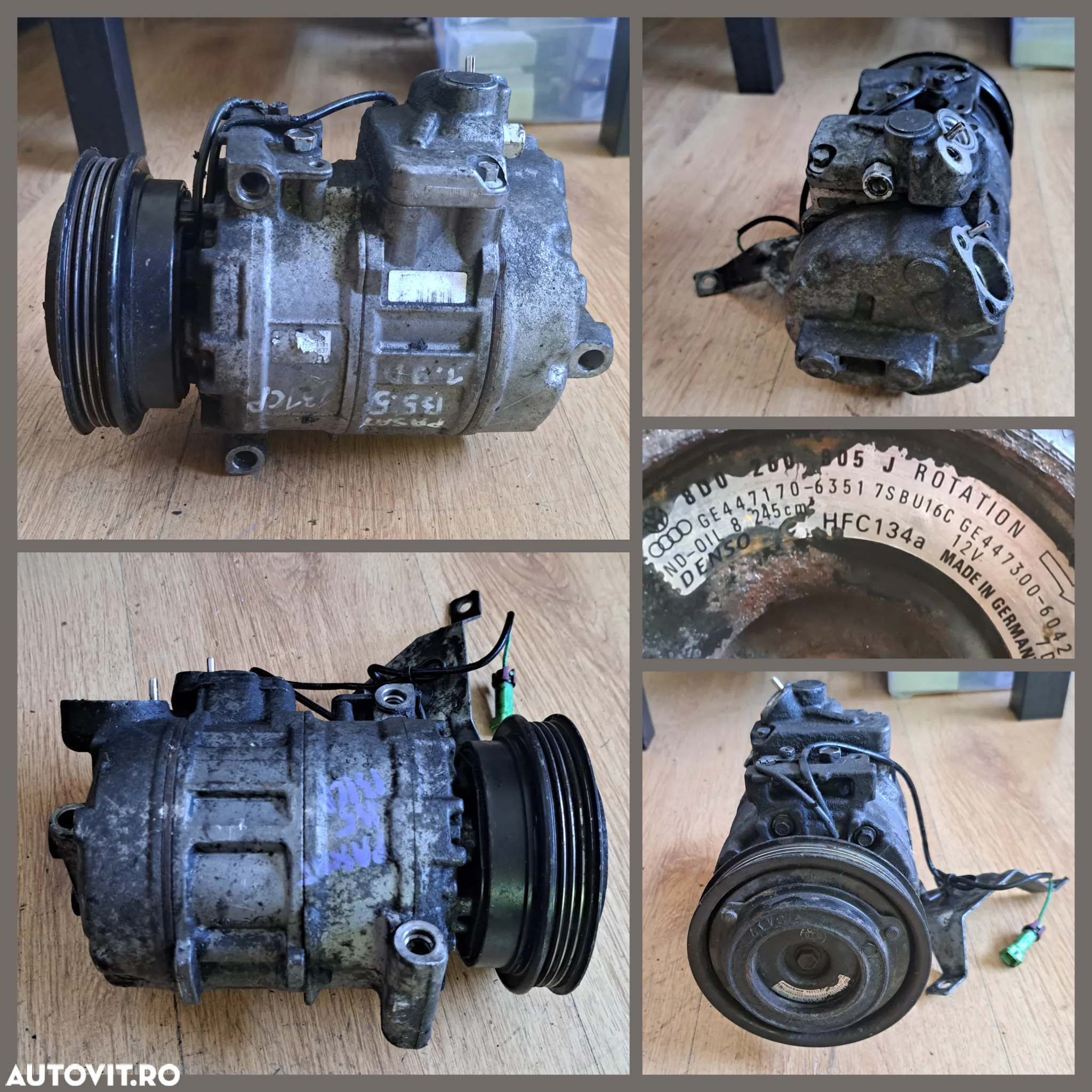Compresor clima ac aer conditionat climatronic Saab 93 9-3 1.9 ttdi Opel Vectra A C 2.0 dti 2.2 d Peugeot 407 Citroen C5 Peugeot 508 BMW Honda Acord Smart Fortwo Vw Passat B5.5 - 8