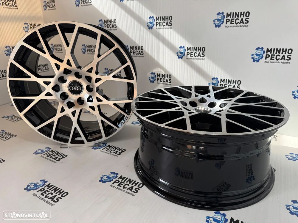 Jantes Look Audi RS4 2024 em 18 (5x112) preto e polido - 5