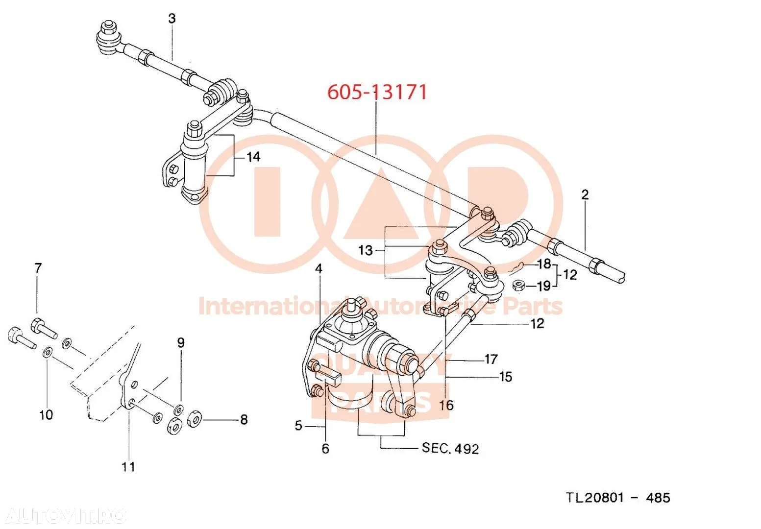 NISSAN CABSTAR 2004-2006 SISTEM CU BRATE BASCULE DIRECTIE SUSPENSIE CAP BARA LEVIER DIRECTIE CREMALIERA PIVOT BIELETA BUCSE TRAPEZA ANTIRULIU - 40