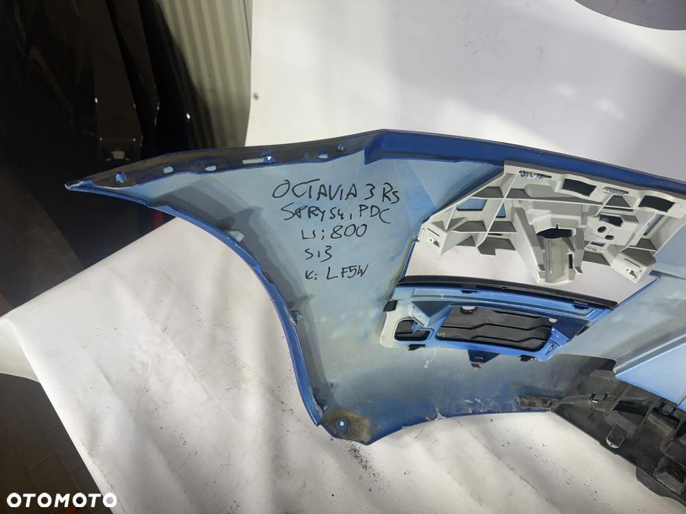 Skoda Octavia III RS Zderzak Przód Przedni LF5W 12-16 PDC Sprysk 5E0807221F - 12