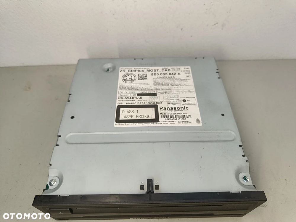 Czytnik kart Skoda Octavia 3 III Jednostka Radia Radio 5E0035842A - 2