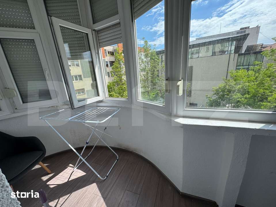 Garsoniera de inchiriat, 38 mp, open space, centrala proprie, Calea Bu - Imagine principală: 5/6
