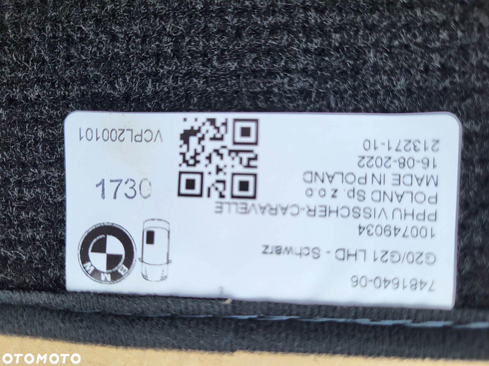 Dywaniki Welurowe bmw 3 G20 G21 m3 G80 G81 - 6