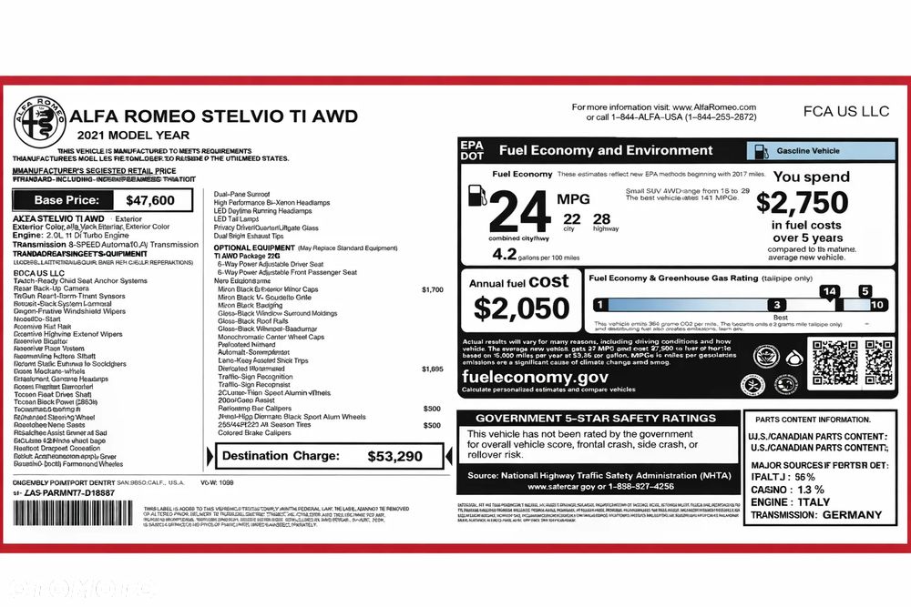 Alfa Romeo Stelvio 2.0 Turbo 16V AT8-Q4 Veloce Ti - 20