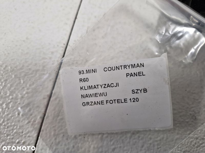 MINI COUNTRYMAN R60 PANEL STEROWANIA KLIMATYZACJI NAWIEWU SZYB GRZANIA FOTELI - 9