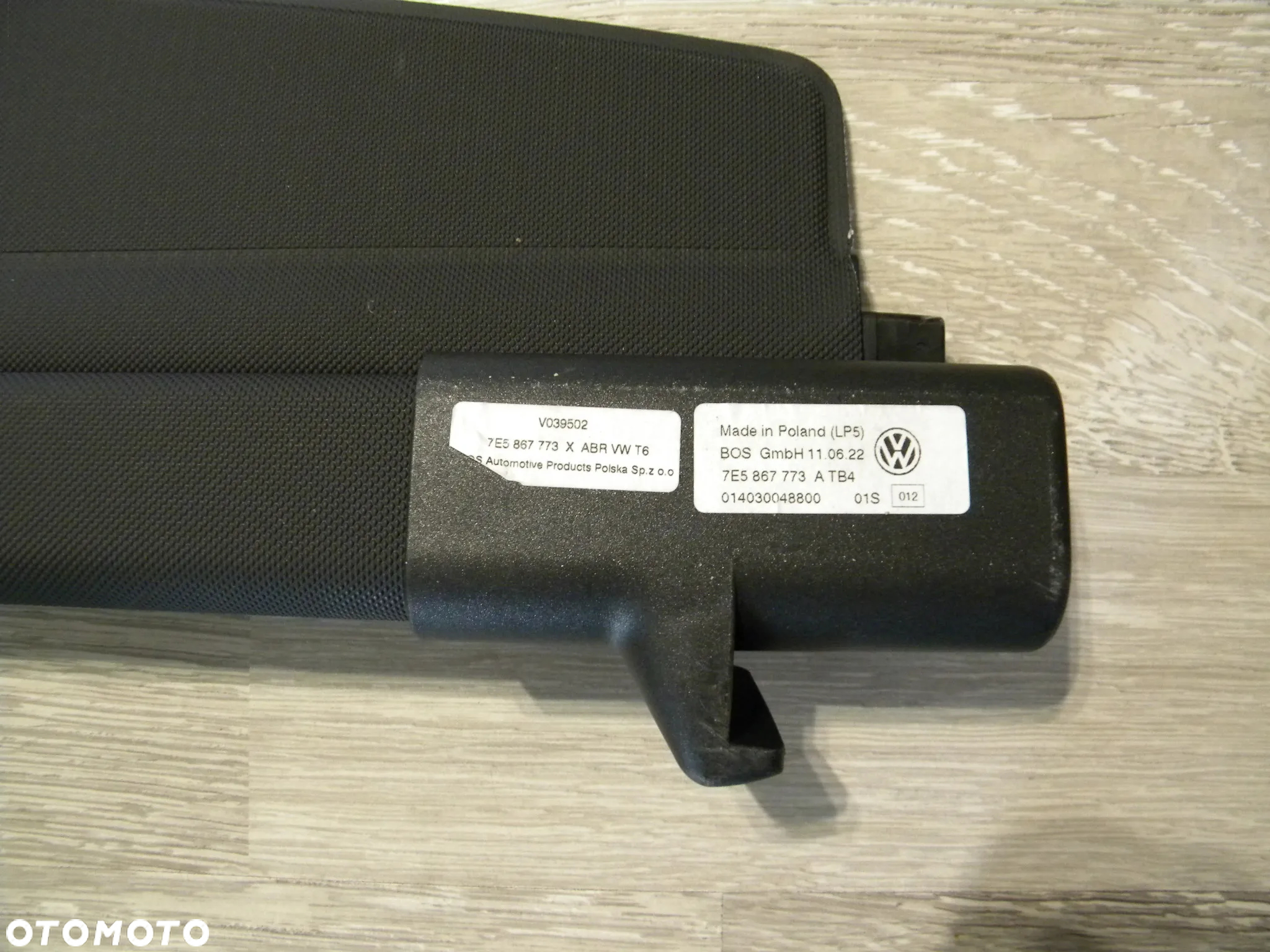 JAK NOWA ROLETA BAGAŻNIKA VW T5 T6 CARAVELLE MULTIVAN 03-24r CZARNA FV - 6