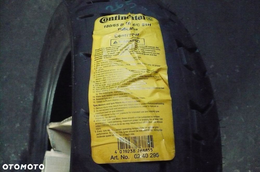 180/65-16 18065B16 Continental ContiTour NOWA 2016 - 1