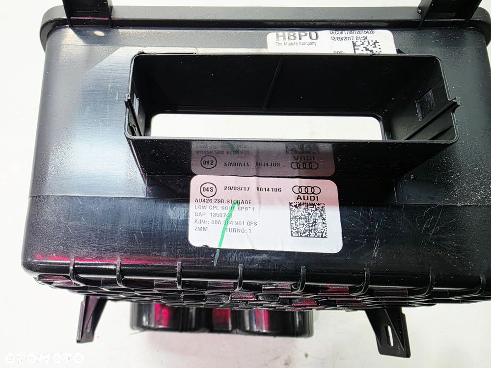 UCHWYT NA KUBKI SCHOWEK PÓŁKA TUNELU AUDI Q5 FY 80A864981 6PS - 8